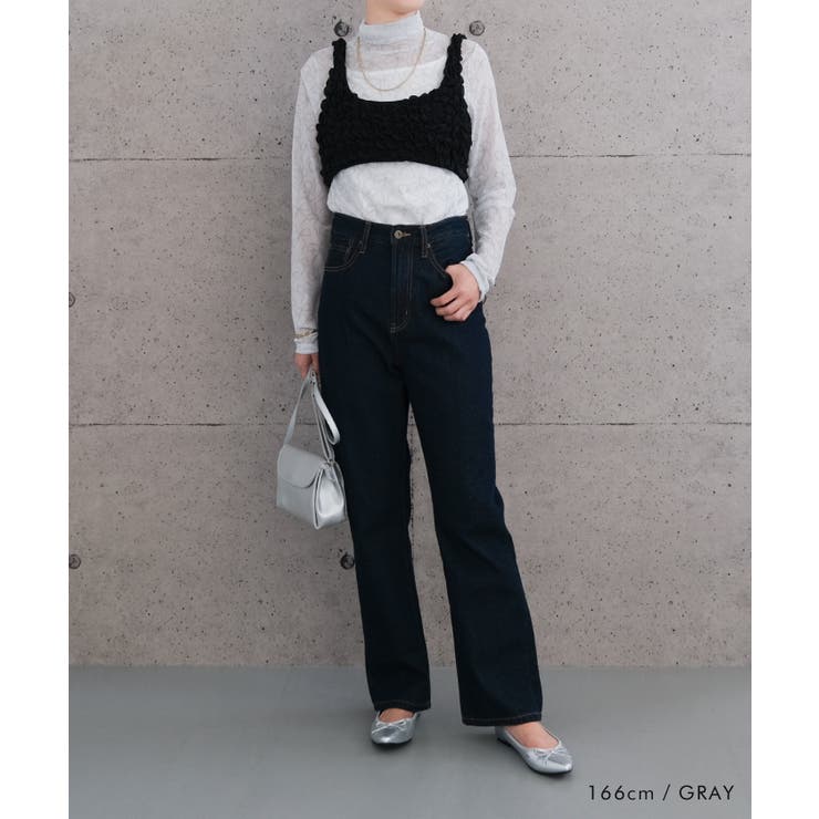 リボン柄プリントの総柄が目を惹く、シアートップス | aquagarage | 詳細画像12 