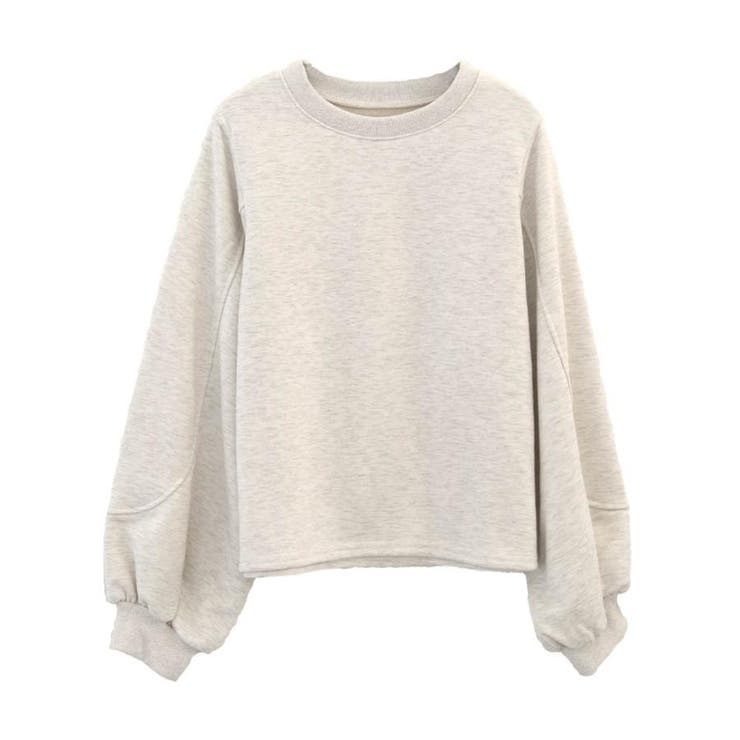 オートミール | 袖ステッチスウェットトップス | aquagarage