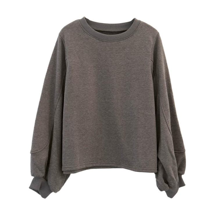 グレー | 袖ステッチスウェットトップス | aquagarage