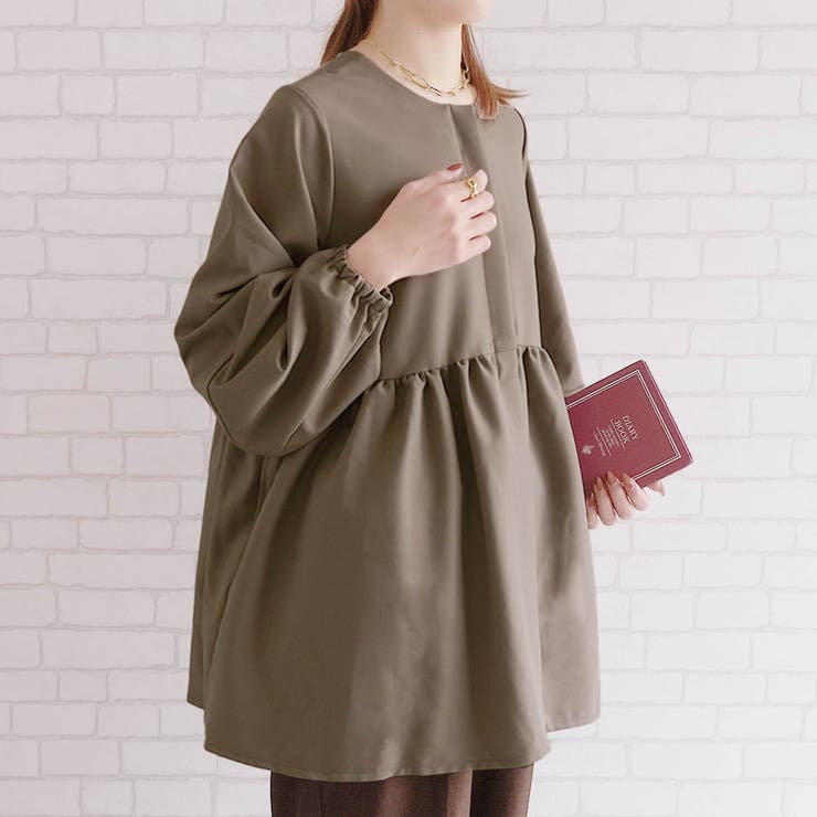 ウォームグレージュ | ペプラムトップス | aquagarage