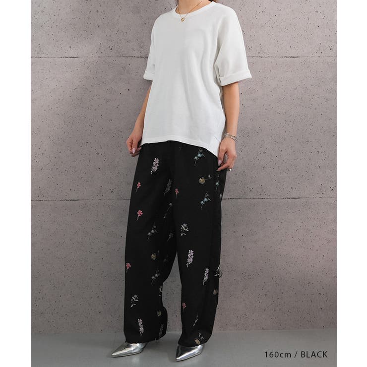 花柄ワイドパンツ  レディース 春 夏 秋 M | aquagarage | 詳細画像13 