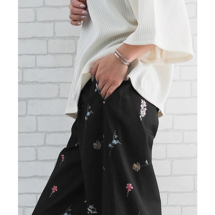 花柄ワイドパンツ  レディース 春 夏 秋 M | aquagarage | 詳細画像15 