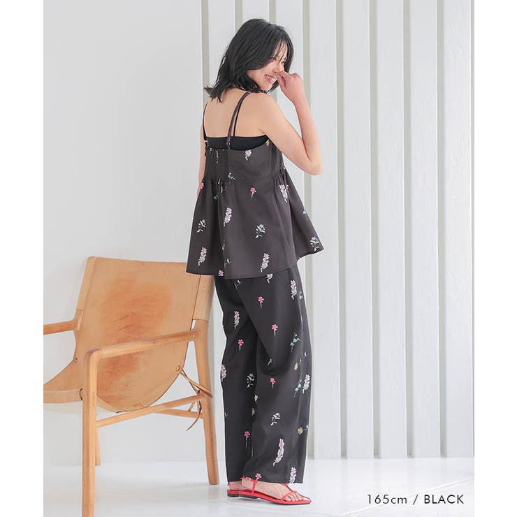 花柄ワイドパンツ  レディース 春 夏 秋 M | aquagarage | 詳細画像8 