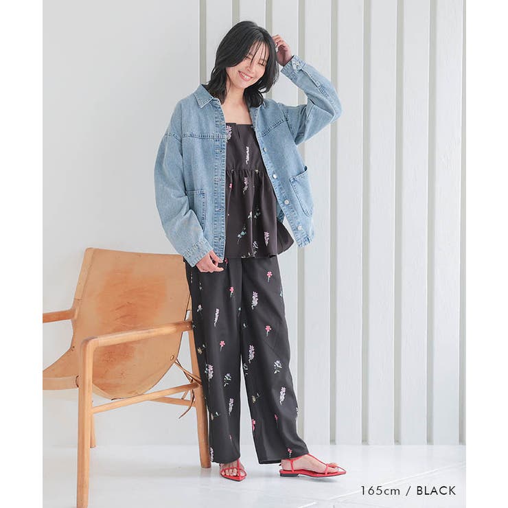 花柄ワイドパンツ  レディース 春 夏 秋 M | aquagarage | 詳細画像9 
