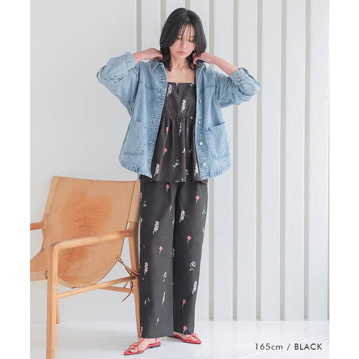 花柄ワイドパンツ  レディース 春 夏 秋 M | aquagarage | 詳細画像10 