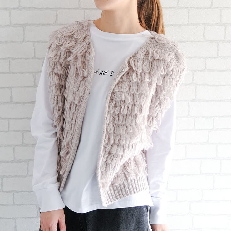 グレー | ループヤーンベスト 春  秋 冬  レディース | aquagarage