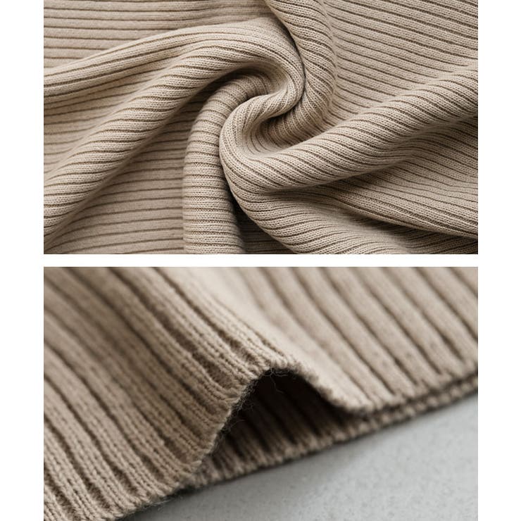 ボトルネック配色リブニットトップス  春 秋  冬 M レディース | aquagarage | 詳細画像18 