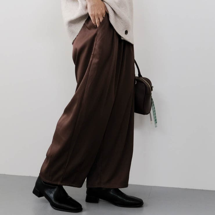 ブラウン | バレルレッグパンツ レディース 春 夏 秋 M | aquagarage
