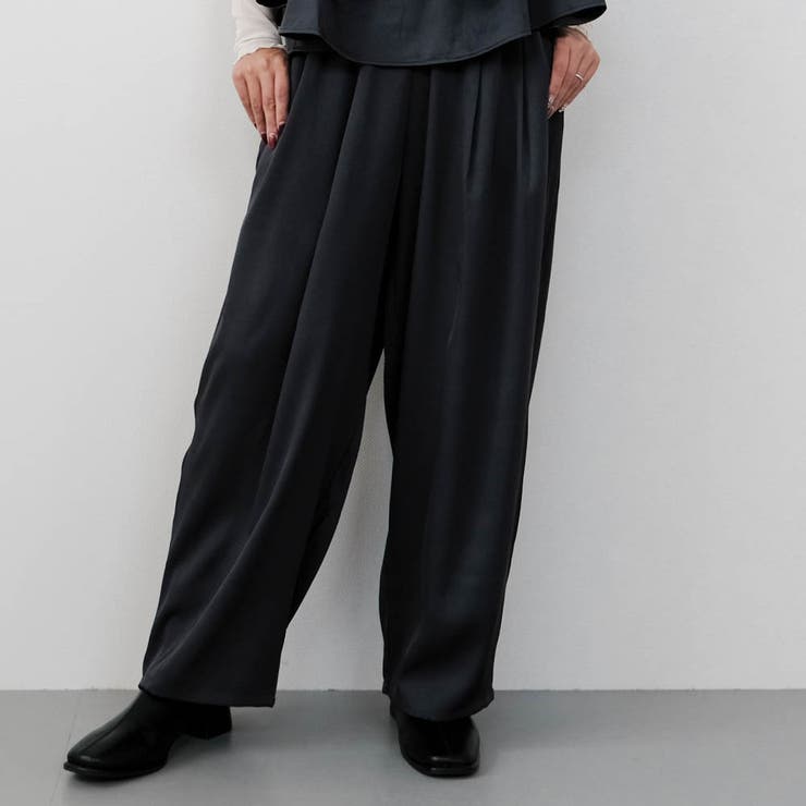 チャコール | バレルレッグパンツ レディース 春 夏 秋 M | aquagarage