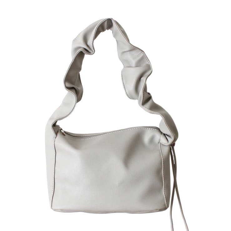 グレー | 普段使いにぴったりなギャザーハンドルスクエアバッグ | aquagarage