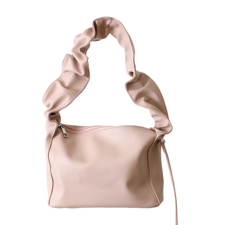 ピンク | 普段使いにぴったりなギャザーハンドルスクエアバッグ | aquagarage