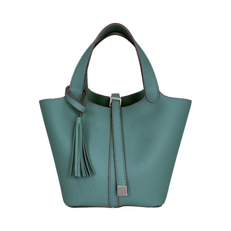 ブルーグリーン | タッセル付きトートバッグ レディース | aquagarage