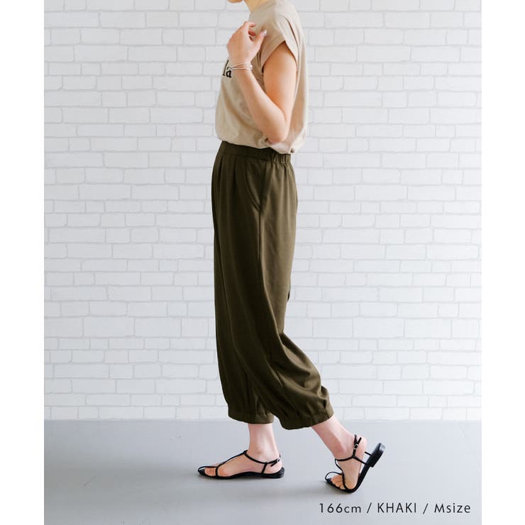 じゅんママバルーンパンツご予約ページ CAMBIO(カンビオ)】Check Ponti Wide Balloon Silhouette Pants