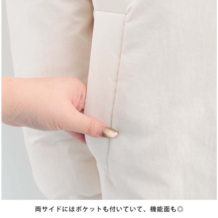 2wayでスタイリングを楽しめる♪マフラー付き中綿ロングコート | aquagarage | 詳細画像10 