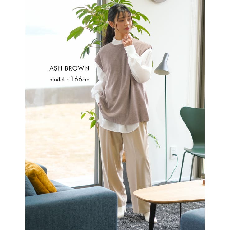 コーデの幅が広がる優秀アイテム!バックスリットニットベスト | aquagarage | 詳細画像11 