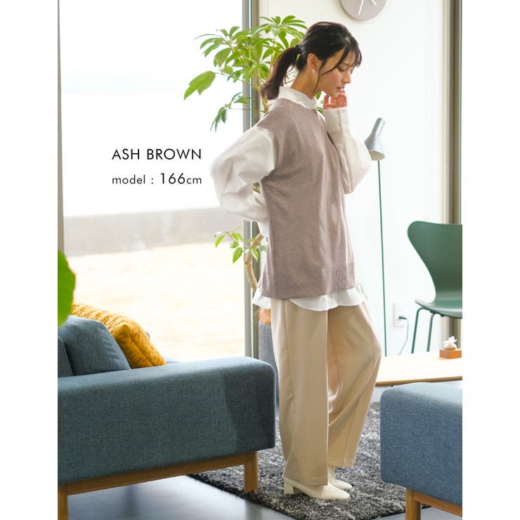 コーデの幅が広がる優秀アイテム!バックスリットニットベスト | aquagarage | 詳細画像12 