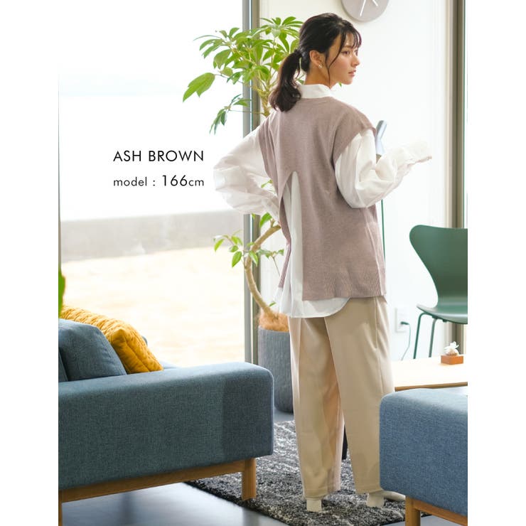 コーデの幅が広がる優秀アイテム!バックスリットニットベスト | aquagarage | 詳細画像13 