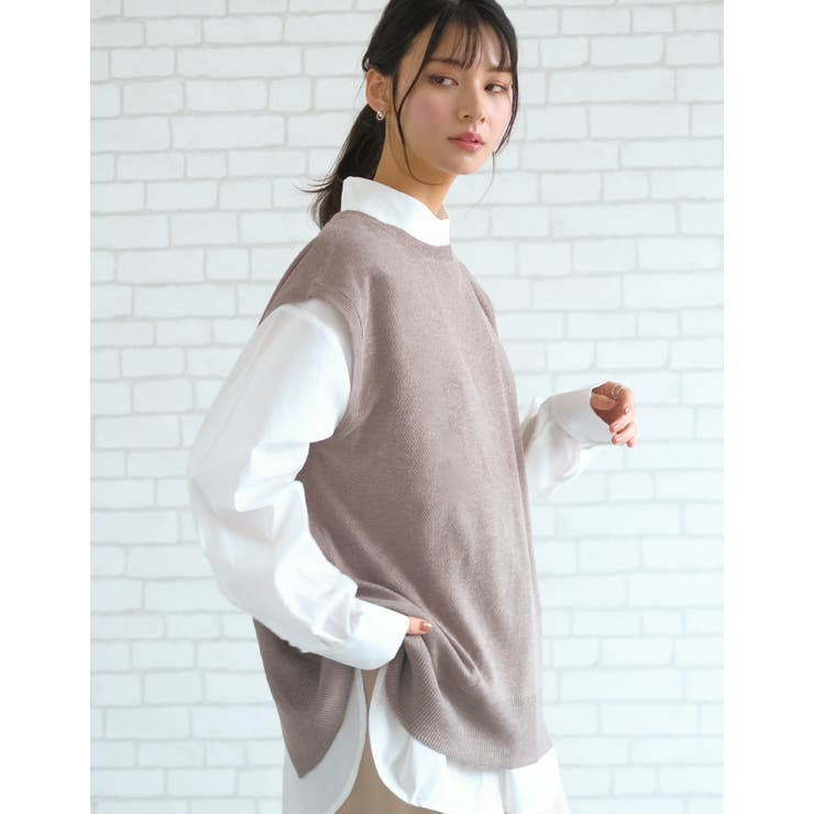 コーデの幅が広がる優秀アイテム!バックスリットニットベスト | aquagarage | 詳細画像15 