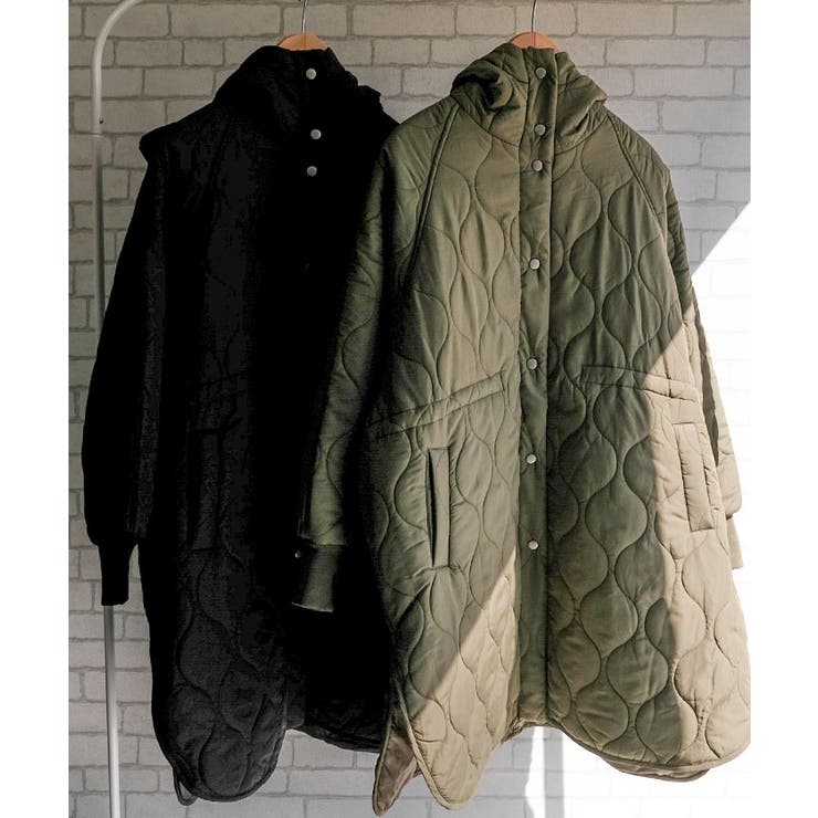 ウエストドロストキルティングコート 秋 冬 M | aquagarage | 詳細画像2 