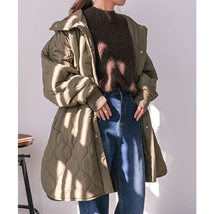 ウエストドロストキルティングコート 秋 冬 M | aquagarage | 詳細画像3 