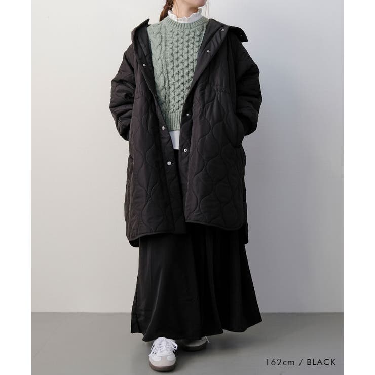 ウエストドロストキルティングコート 秋 冬 M | aquagarage | 詳細画像8 