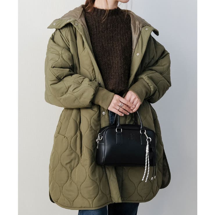 ウエストドロストキルティングコート 秋 冬 M | aquagarage | 詳細画像9 