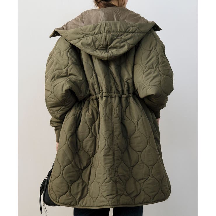 ウエストドロストキルティングコート 秋 冬 M | aquagarage | 詳細画像10 