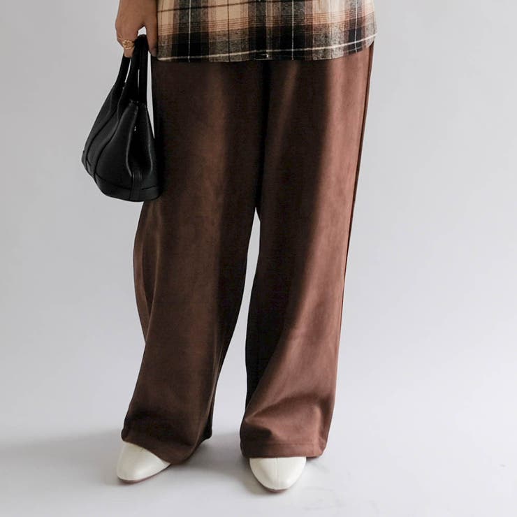 ダークブラウン | カットスエードイージーパパカットスエードイージーパンツ レディース 春 | aquagarage