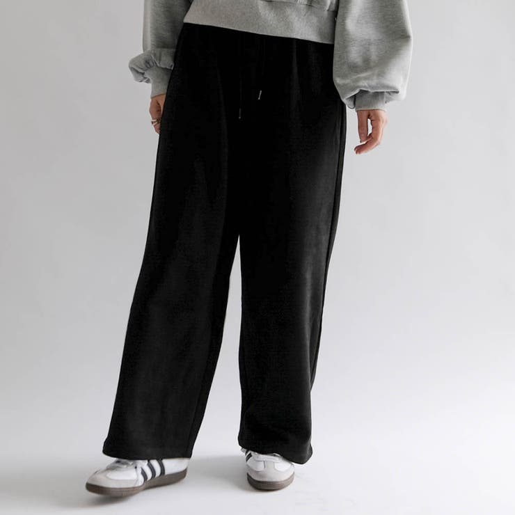 ブラック | カットスエードイージーパパカットスエードイージーパンツ レディース 春 | aquagarage