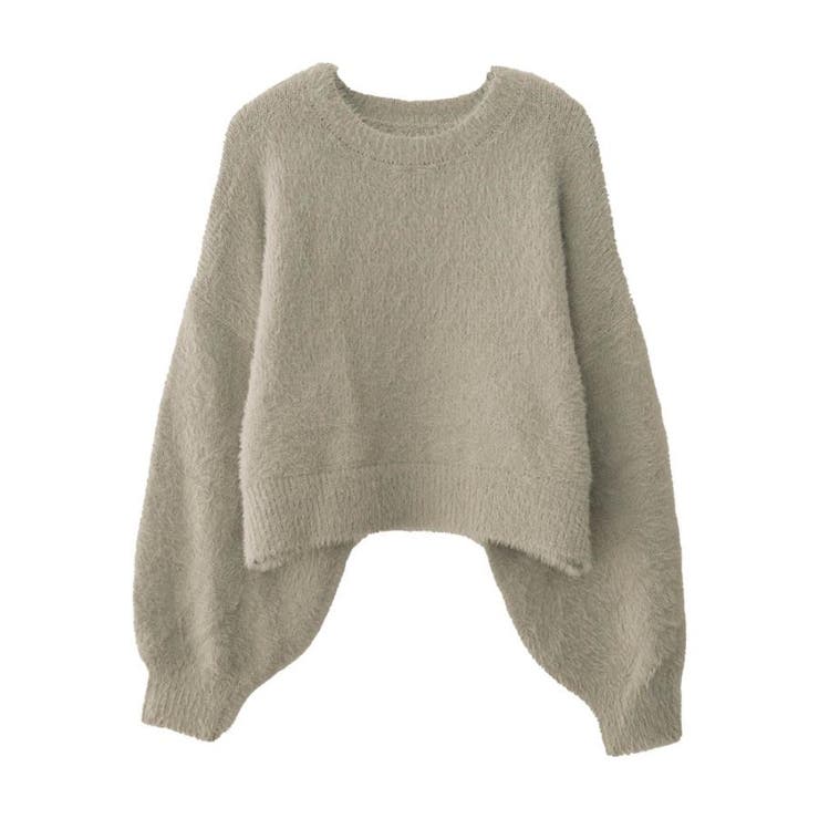 グレー | クルーネックシャギーニットトップス | aquagarage