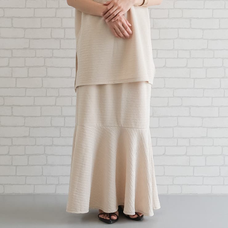 アイボリー | 動くたびにひらひら揺れる揺れ感が魅力!切替マーメイドスカート | aquagarage