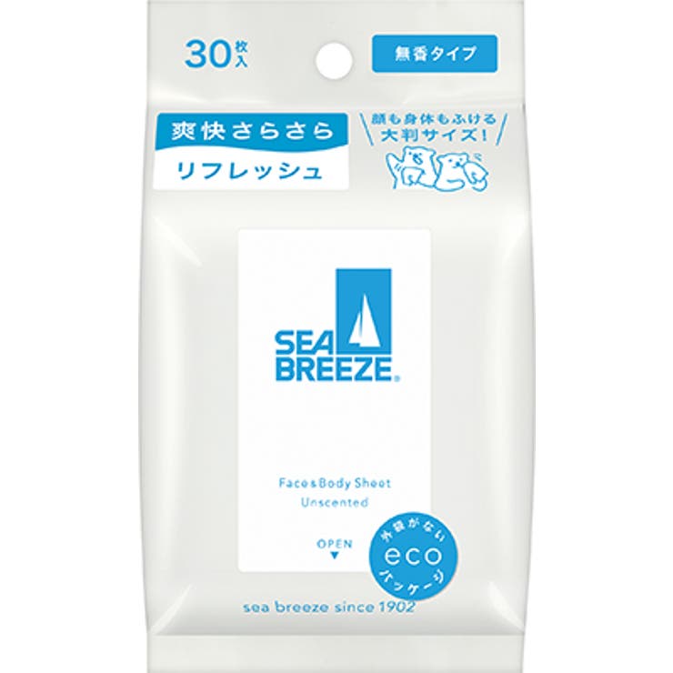 無香料 | シーブリーズ フェイス＆ボディシート 30枚 | Shoplimart＃
