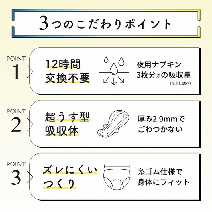 エリスショーツ 昼・夜 長時間用 ブラックカラー 4枚 | Shoplimart＃ | 詳細画像5 