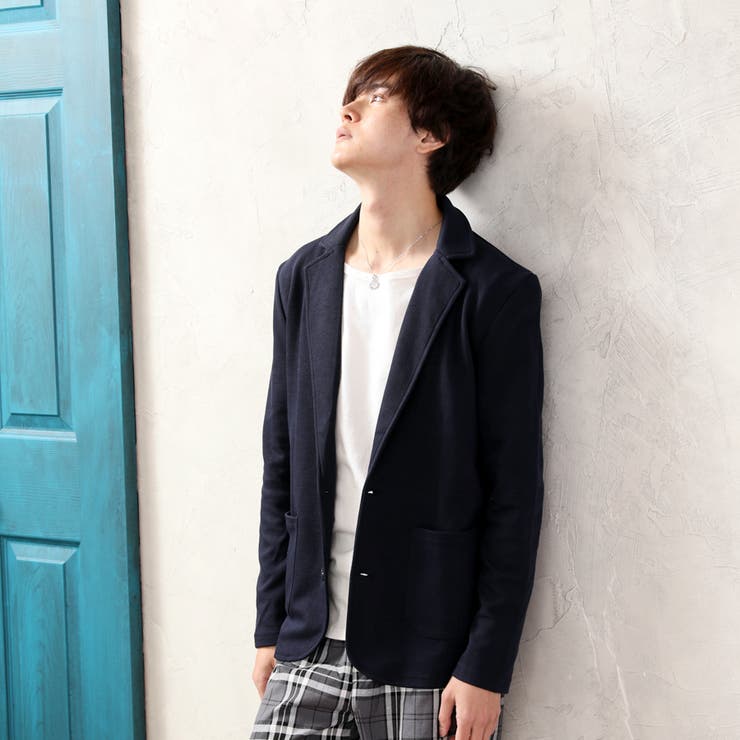 ネイビー(テーラード) | カルゼ編み カットジャケット メンズ | ARCADE