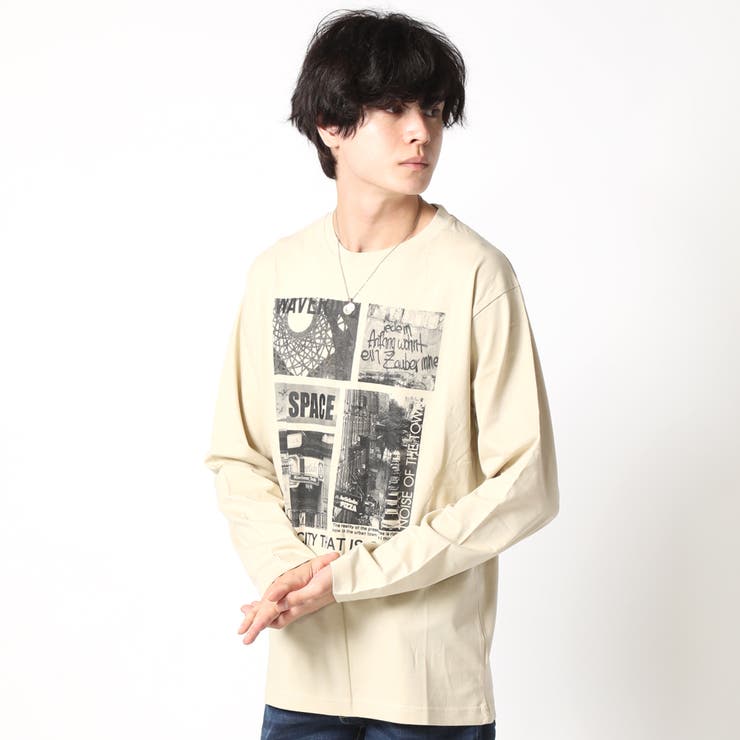ベージュ(D柄) | フォトデザイン Tシャツ メンズ | ARCADE