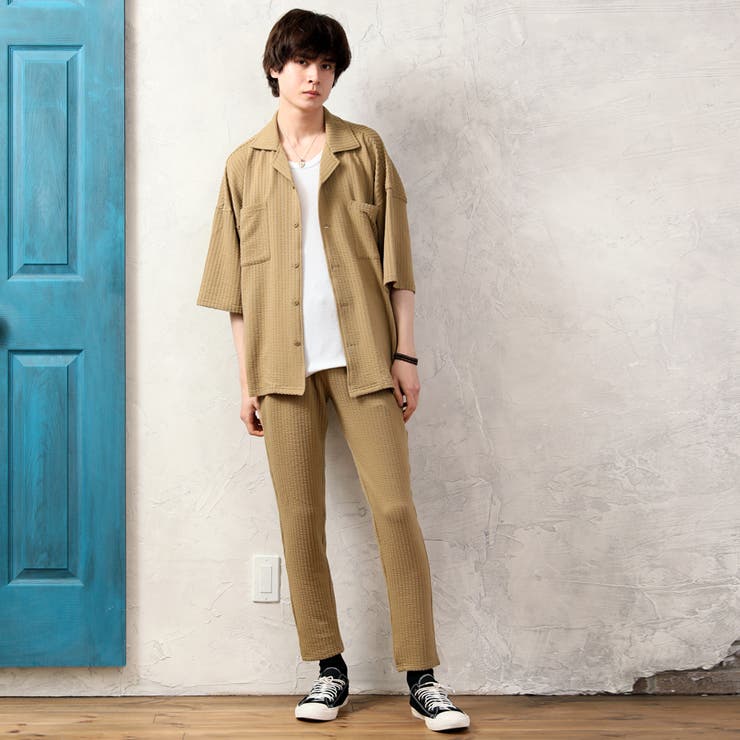 ベージュ | セットアップ メンズ カットサッカー | ARCADE