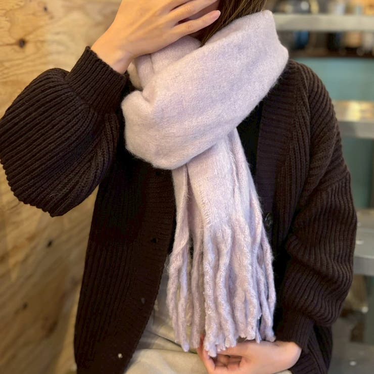 ライトパープル | 大判マフラー 238cm ふわふわ | ARCADE