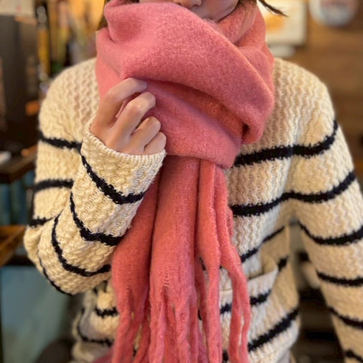 ピンク | 大判マフラー 238cm ふわふわ | ARCADE