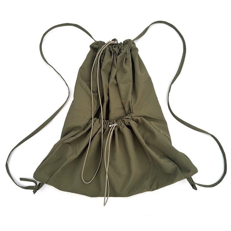 カーキ | ナップサック ドローコード シャーリングデザイン | ARCADE