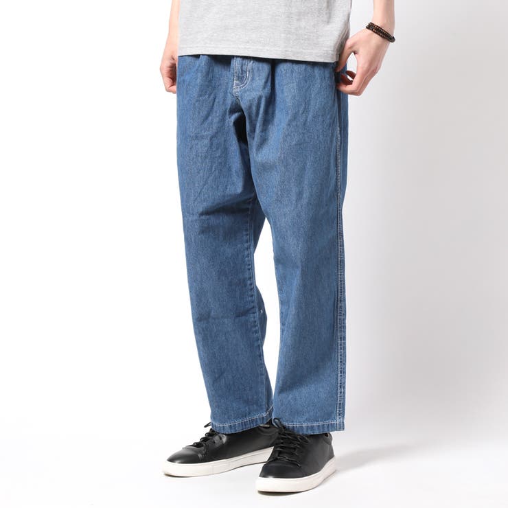 ワイドテーパード デニムパンツ メンズ[品番：RQ000003670