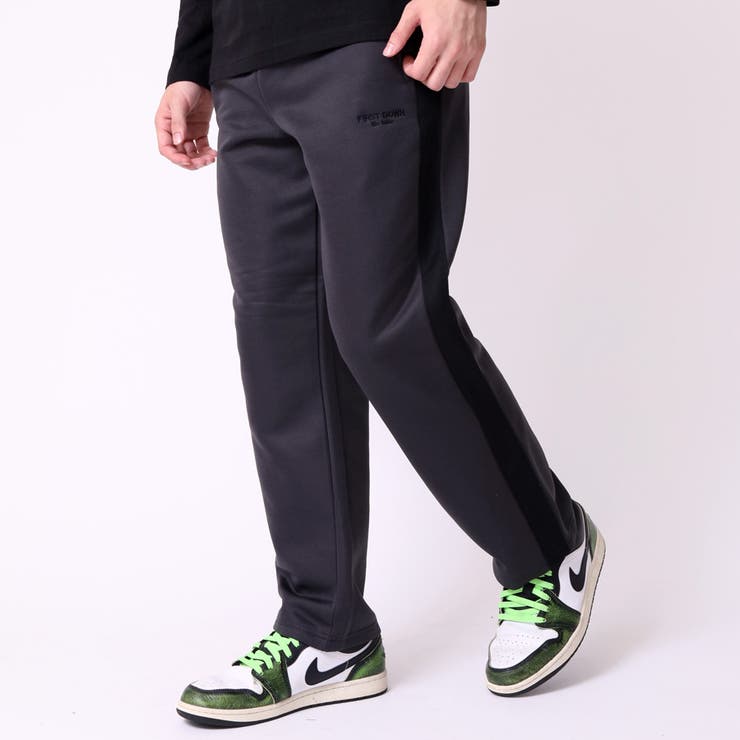 グレー(ライン) | 暖かい 裏起毛パンツ フリースジャージ | ARCADE