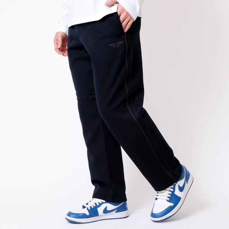 ネイビー(パイピング) | 暖かい 裏起毛パンツ フリースジャージ | ARCADE