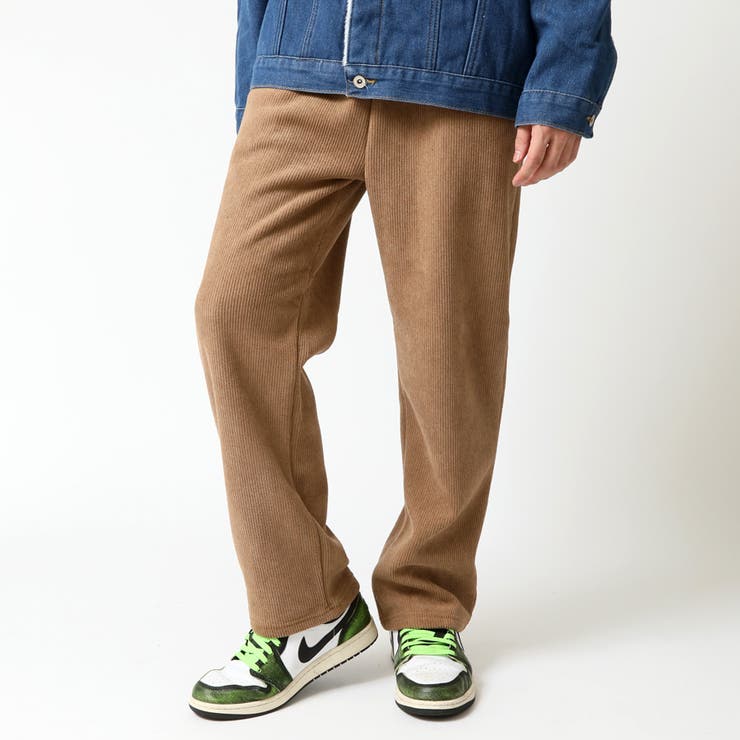 ベージュ | コーデュロイ 暖かい裏フリースパンツ なめらかふわふわ | ARCADE