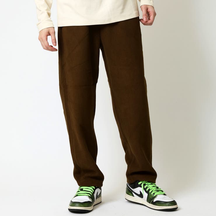 カーキベージュ | コーデュロイ 暖かい裏フリースパンツ なめらかふわふわ | ARCADE