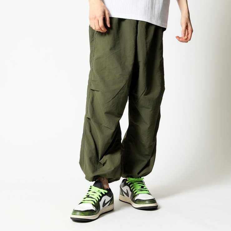 カーゴパンツ メンズ ワイドパンツ リップストップ パラシュート