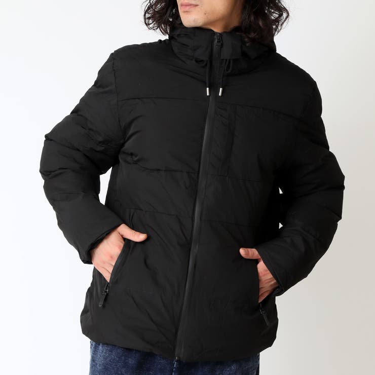 ブラック | 中綿ジャケット メンズ 横キルト | ARCADE