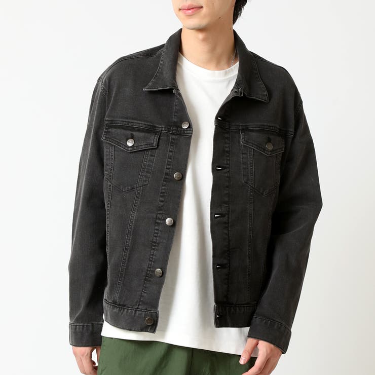 ブラック02 | デニムジャケット メンズ ストレッチデニム | ARCADE
