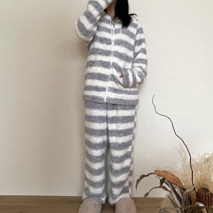 ふわふわもこもこ ルームウェア 上下セット[品番：RQ000004106