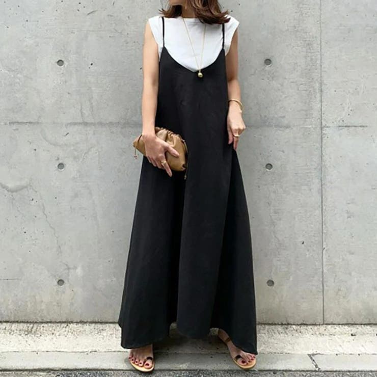 ブラック | キャミワンピース 薄手 夏 | ARCADE