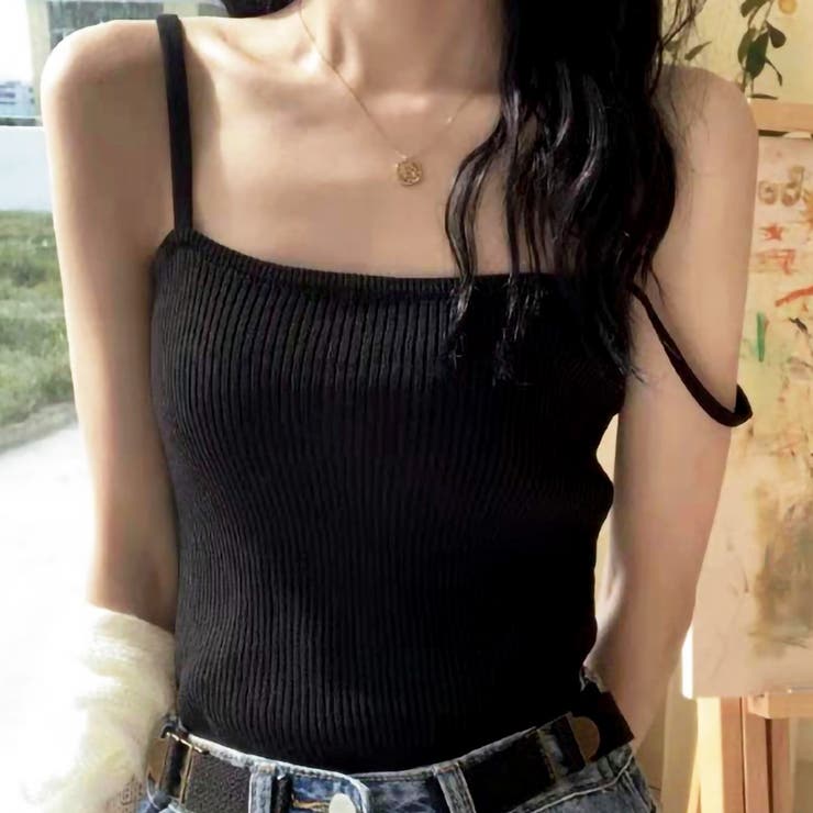 ブラック | トップス キャミソール ニット | ARCADE